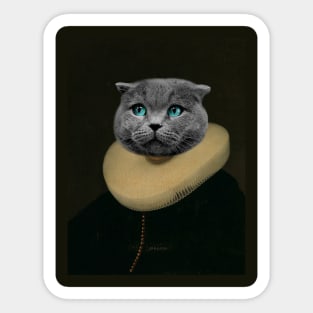 Portrait of a Cat Sticker